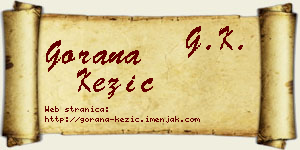 Gorana Kezić vizit kartica